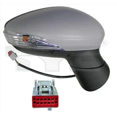 Afbeelding van Buitenspiegel Tyc 310 0224 Links Met grondlaag voor elek. spiegelverstelling, Bol vormig, Te verwarmen FORD: FIESTA 6, 6 Van
