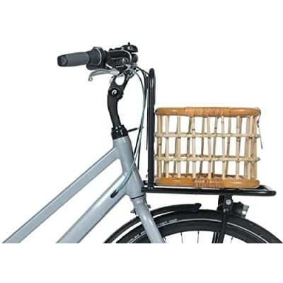 Afbeelding van Basil Green Life Rotan Fietsmand 18 l Bruin