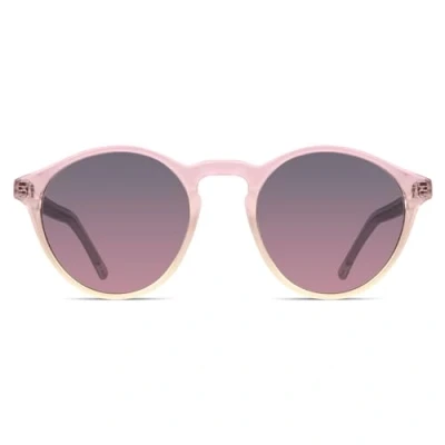 Afbeelding van KOMONO Devon Blush Uniseks ronde Bio nylon zonnebril voor dames en heren met uv bescherming krasbestendige glazen, Blush,