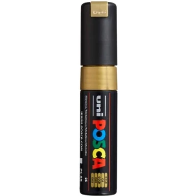 Afbeelding van uni ball Paint Marker op waterbasis Posca PC 8K goud paintmarker