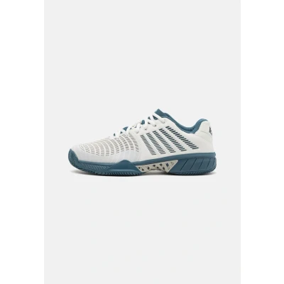 Afbeelding van K SWISS Express Light 3 Tennisschoenen voor kleibanen, Heren, Maat: 46, Star white/moonstruck/indian teal Textiel/ synthetisch