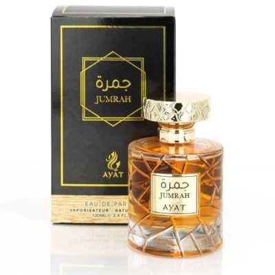Afbeelding van JUMRAH parfum, 100 ml, gemaakt in Dubai, met noten van specerijen, barnsteen, vanille, kaneel en houtachtig EDP Oriental perfect voor vrouwen mannen