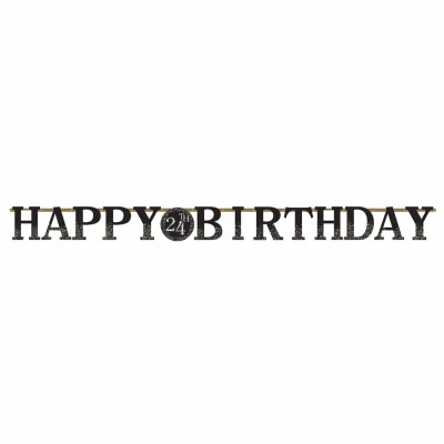 Image de Jumbo letteringer joyeux anniversaire or avec l&#039;âge 320x25cm
