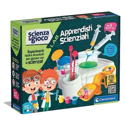 Afbeelding van Clementoni Lab Wetenschappelijke leerervaringen, wetenschappelijk spel, 5 jaar, laboratorium voor scheikunde, wetenschap kinderen, gemaakt in Italië, kleur Italiaans, 19362