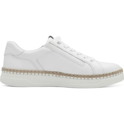 Afbeelding van Tamaris Lage sneakers voor dames, uitneembare binnenzool, comfortabele voering, Wit, 41 EU