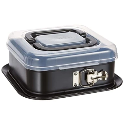 Image de Kaiser 623009 bake&amp;take moule à charnière carré avec cloche de transport 24 x cm