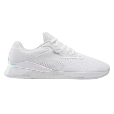 Afbeelding van Reebok NANO X4 Trainingsschoen, Dames, Maat: 38.5, Cloud white classic grey silver metallic Textiel/ synthetisch