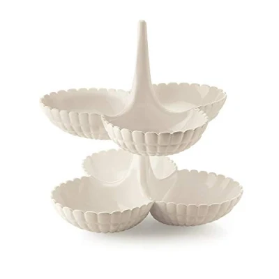 Afbeelding van Guzzini Tiffany, set van 2 voorgerechten, melkwit, 27 x 25 25,5 cm 199201156