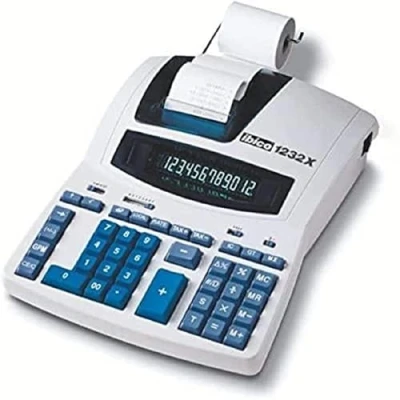 Afbeelding van Ibico Printrekenmachine 1232X Met Thermische Papierrol Bureaurekenmachine Hoge Printsnelheid Van 4,1 Regels Per Seconde