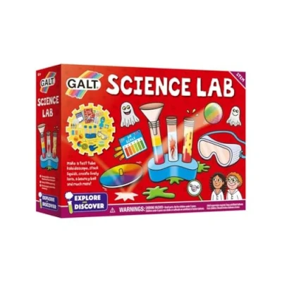 Afbeelding van Galt Science Lab wetenschappelijke verkennings en ontdekkingsset voor kinderen 20 grappige experimenten STEM een handleiding maak caleidoscoop, lava, springbal