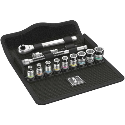 Afbeelding van Wera 8100 SA 12 HF Zyklop Metal 13 delige ratelset met omschakelpal 1/4&quot;