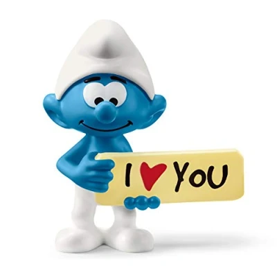 Afbeelding van schleich de Smurfen Smurf met ik hou van jou 20823