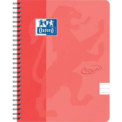 Afbeelding van Oxford School Touch Spiraalblok, Ft A5, 140 Bladzijden, Gelijnd, Oranje Spiraalschrift