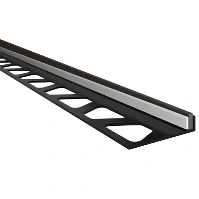 Afbeelding van Schlüter SB TSDA douche afschotprofiel rvs structuur donker antraciet 10 mm x 120 cm