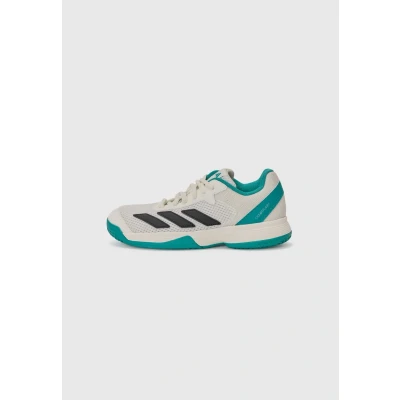Afbeelding van adidas Mixte enfant Courtflash Kids Tennis Shoes, Cloud White/Pure Teal/Off White, 38 2/3 EU