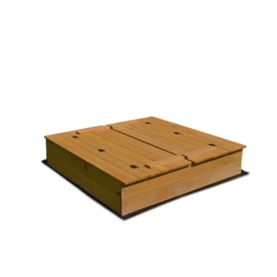 Afbeelding van Rijoka Houten Zandbak Inklapbaar 2 Banken Inclusief Grondzeil 98x98x22cm