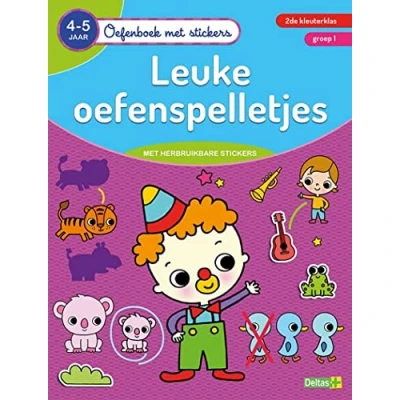 Afbeelding van Deltas Oefenboek met Stickers Leuke Oefenspelletjes (4 5 jaar)