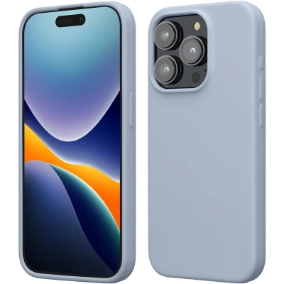 Afbeelding van kwmobile Case voor iPhone 15 Pro Slank TPU Hoesje met Zachte Afwerking In mat lichtblauw