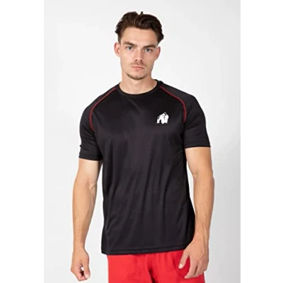 Afbeelding van Gorilla Wear Performance Tshirt print Black / red, Heren, Maat: 3XL, red