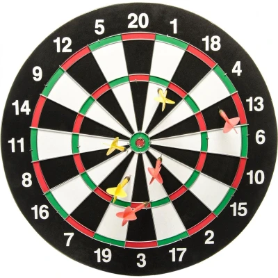 Afbeelding van Dartbord 43 cm + 6 darts in blister 5232