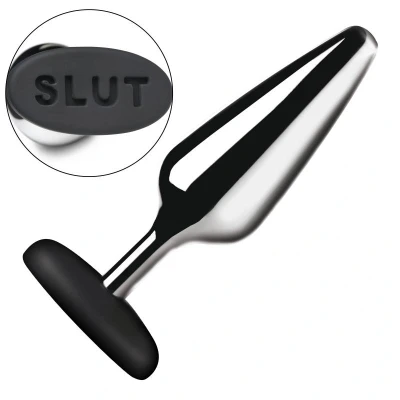 Afbeelding van XR Brands Butt Slut Metalen &amp; Siliconen Plug Zilver
