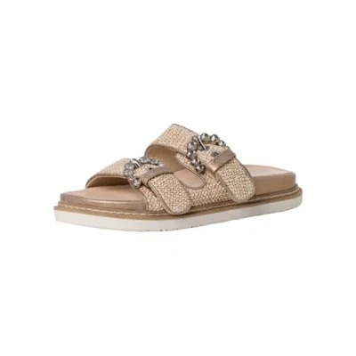 Afbeelding van Tamaris Muiltjes, Dames, Maat: 36, Taupe Textiel/ synthetisch