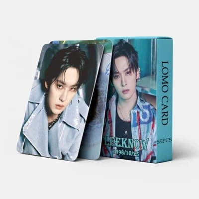 Afbeelding van 55 stuks Stray Kids fotokaarten ATE Cards nieuw album kaarten SKZ BangChan/Felix/ChangBin/HyunJin/Han/Lee Know/I.N Mini Merch Photo StrayKids Poster voor fans (Lee Know)
