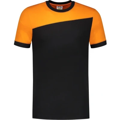 Afbeelding van Tricorp T shirt Bicolor Naden 102006 Zwart / Oranje Maat XL