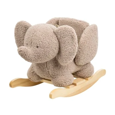 Afbeelding van Nattou olifant Teddy schommelpaard Hobbelpaard 59 cm Taupe