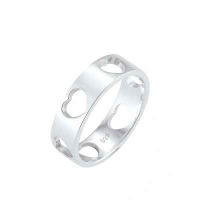 Afbeelding van Elli HERZ Liebe CUT OUT Loreena Ring, Dames, Maat: 54, Silber