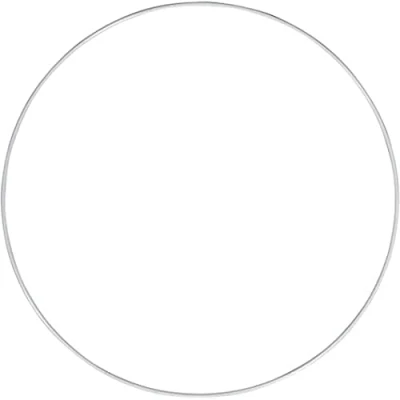 Afbeelding van Rayher Metalen ring, macramé, cirkel, diameter 22 cm, 3 mm, gecoat, wit, 2507100