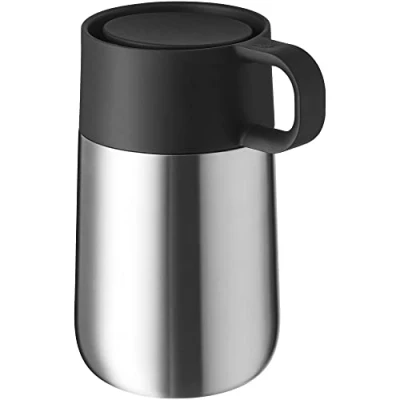 Afbeelding van WMF Impulse reisbeker, roestvrij staal, 0,3 liter, automatische sluiting, 360 graden opening, houdt dranken 6 uur/12 uur koud, mat
