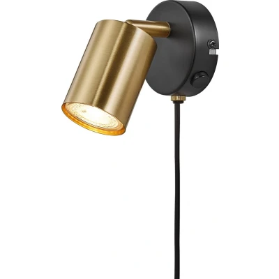 Afbeelding van Nordlux Explore wandlamp GU10 messing/zwart