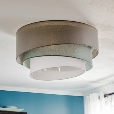 Afbeelding van Euluna Trio monocolor plafondlamp grijs Ø60cm