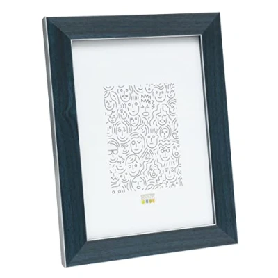 Afbeelding van Deknudt Frames Fotolijst Grijs met zilverbies S41VK7 15x20 cm