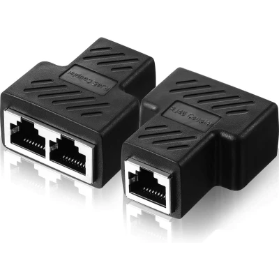 Afbeelding van Netwerk splitter Lan Geschikt voor UTP / FTP RJ45 ISDN 1 stuk Zwart Allteq