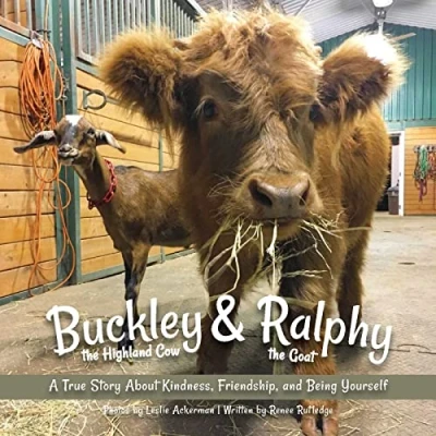 Afbeelding van Buckley the Highland Cow and Ralphy Goat