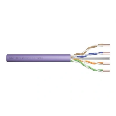 Image de DIGITUS Professional Câble en vrac 500 m UTP simplex CAT 6 IEEE 802.5/IEEE 802.3 sans halogène, solide violet, RAL 4005