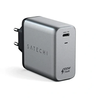 Afbeelding van Satechi 100W USB C PD GaN Wall Charger space gray ST UC100WSM EU