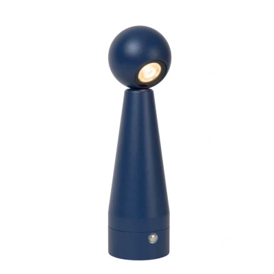 Afbeelding van Lucide IPSOS Oplaadbare Tafellamp Accu/Batterij LED Dimb. 1x3W 3000K/3200K Blauw