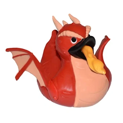 Afbeelding van Wild Republic Badeend Draak Junior 10 Cm Rood/roze