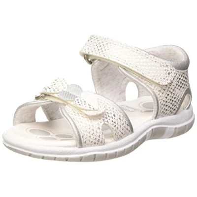 Afbeelding van Chicco Witte sandaal met dubbele klittenbandsluiting voor meisjes, design in Italië, Wit (2)