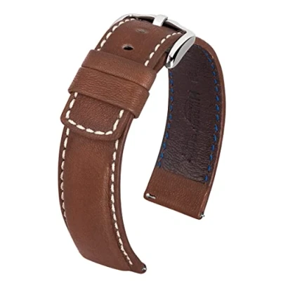 Afbeelding van Hirsh Horlogeband Mariner Bruin Leer 18mm