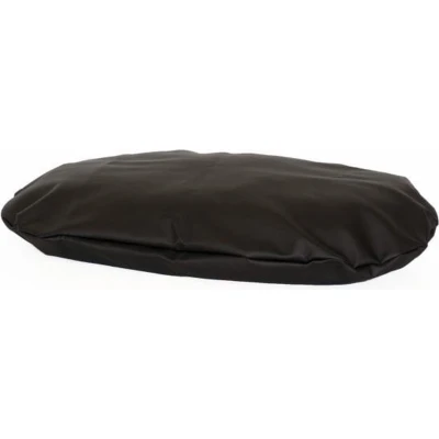 Afbeelding van Hondenkussen Ovaal leatherlook zwart 65x45x15 cm Polyestervezels
