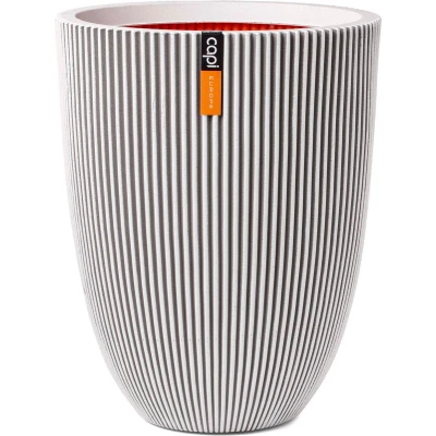 Afbeelding van Bloempot Groove elegant 46x58 cm ivoorkleurig