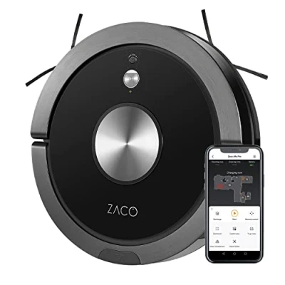 Image de Robot aspirateur laveur connecté Zaco A9S Pro 22 W Noir