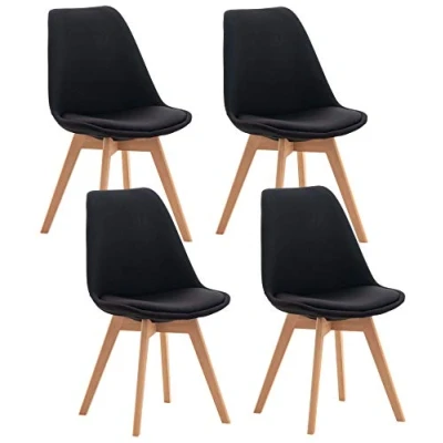 Image de CLP Lot de 4 chaises cuisine Linares Gris/Plastique