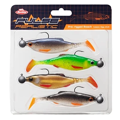 Afbeelding van Berkley Pulse Prerigged Realistic Roach 15cm (4 stuks) Shad