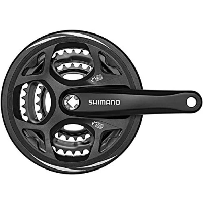 Afbeelding van Crankstel 7/8 speed Shimano Altus FC CM311 48/38/28T met kettingrand zwart