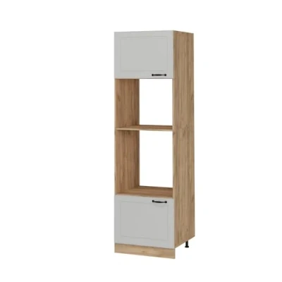 Afbeelding van Vicco Magnetronkast R Line, Wit Landhuis/Krachtige eik goud, 60 cm